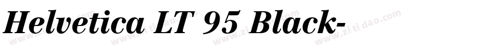 Helvetica LT 95 Black字体转换